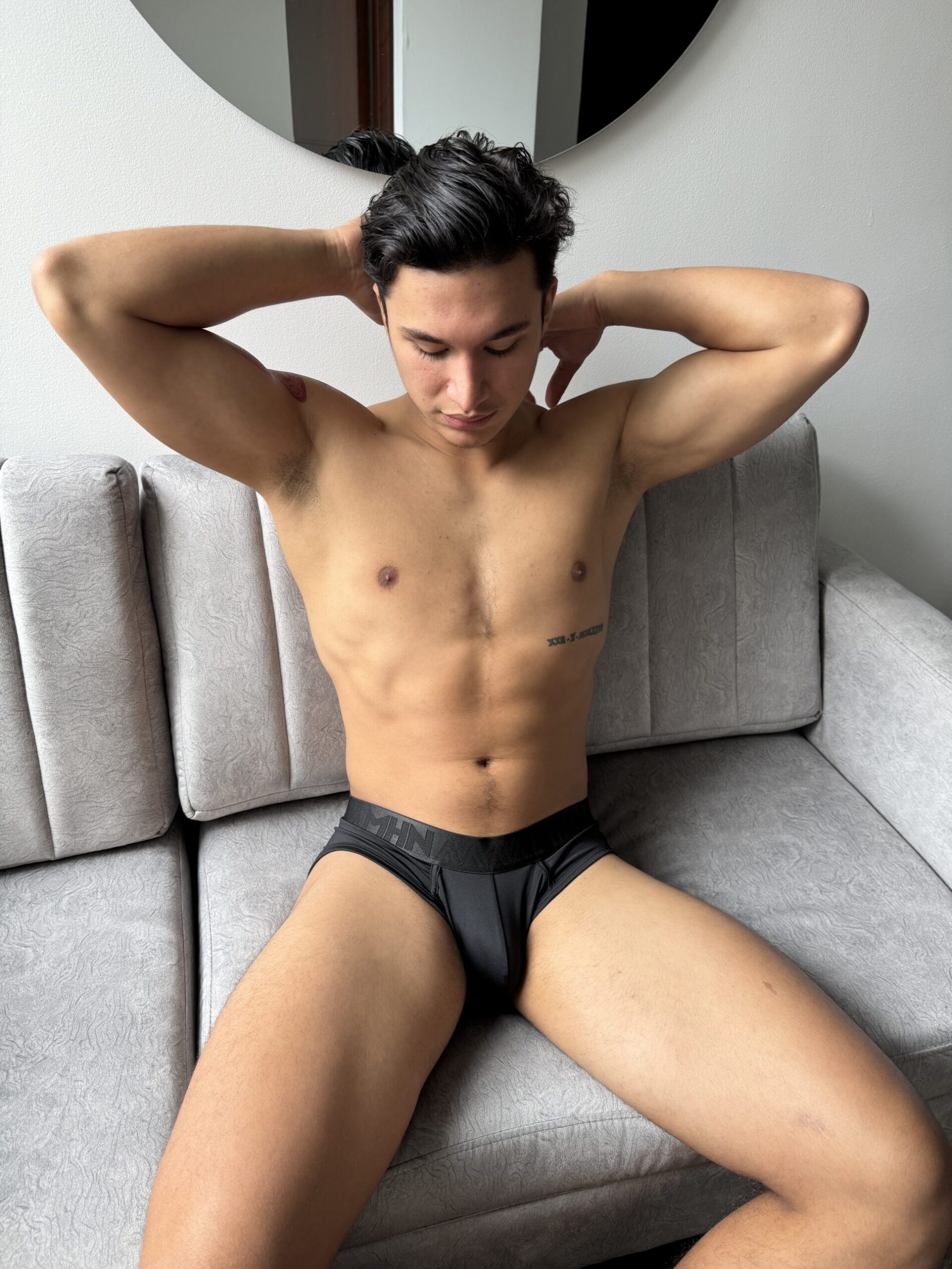 Brief Bikini Media Noche Elástico Negro