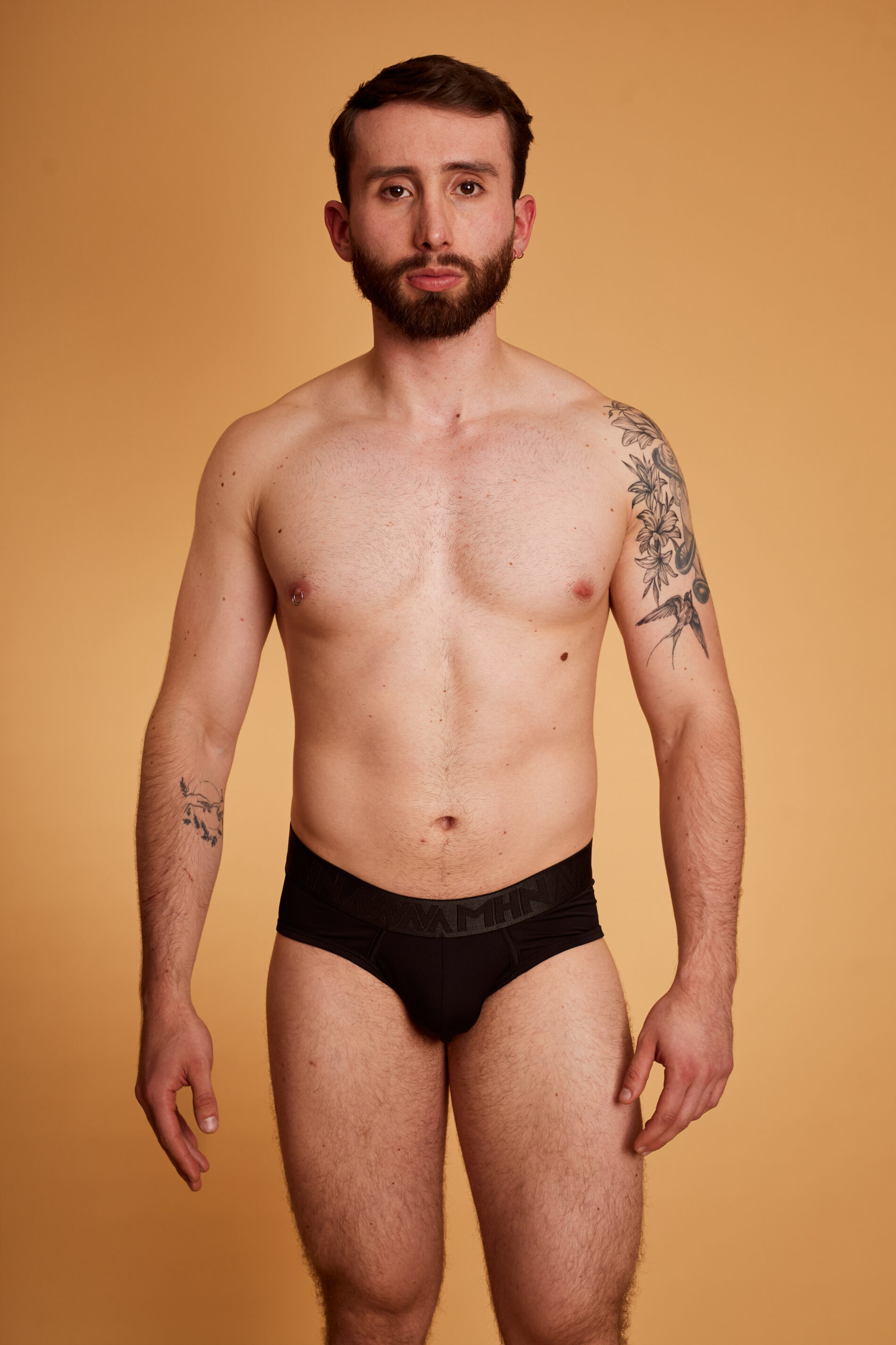 Brief Bikini Algodón Media Noche Elástico Negro