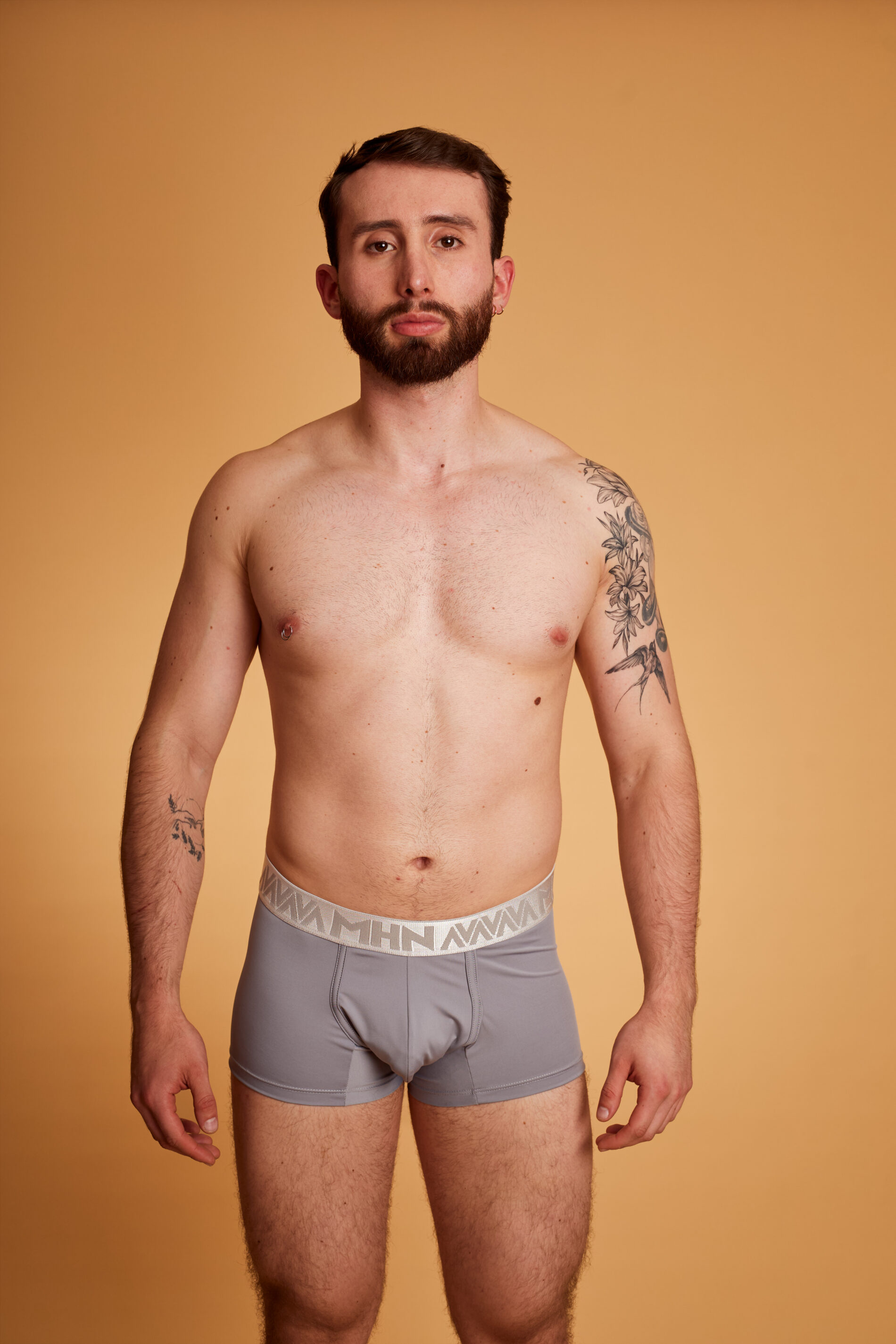 Boxer Trunk Microfibra Niebla Mistica Elástico Gris Perlado