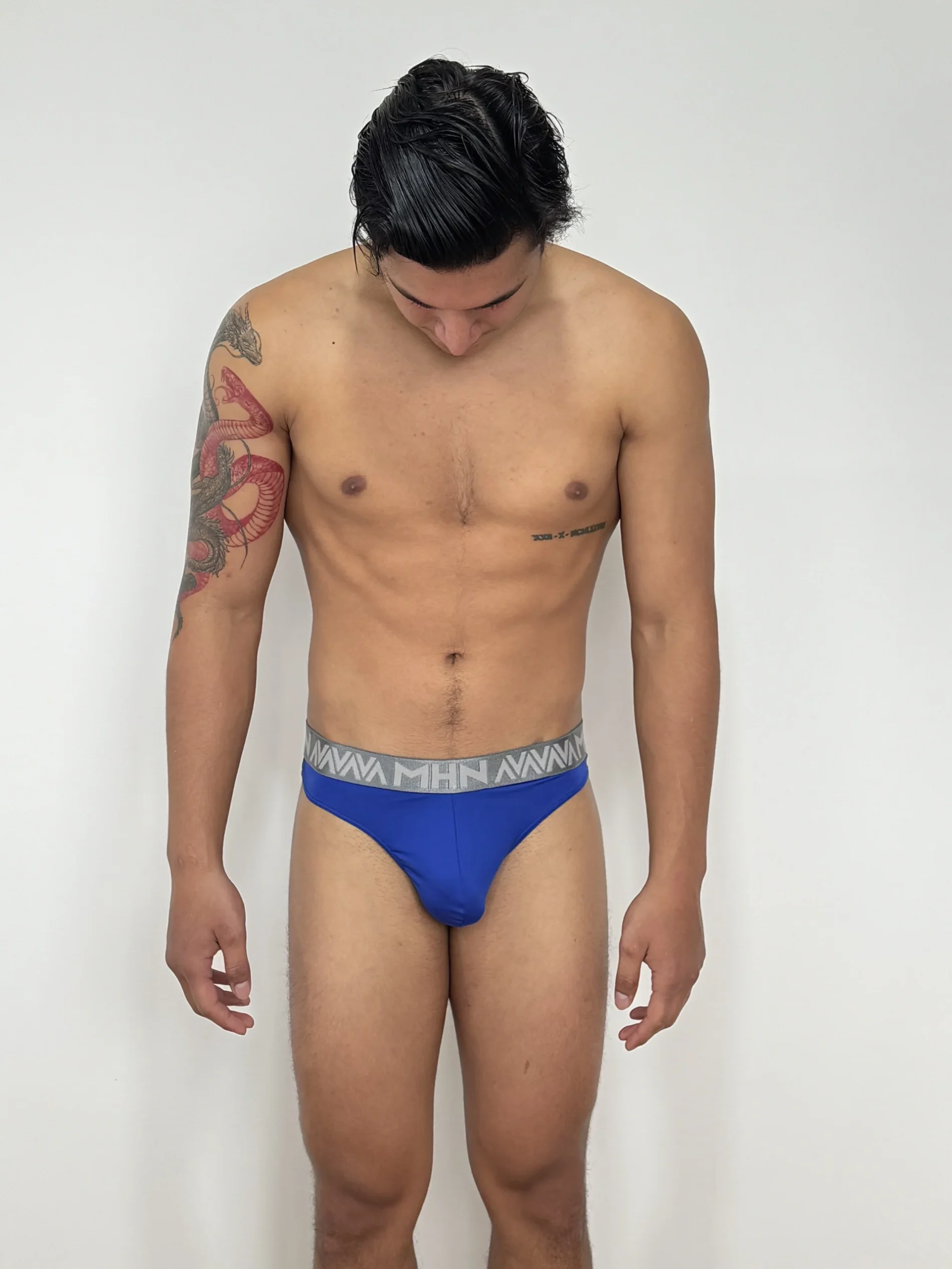 Tanga Microfibra Mar Profundo Elástico Gris Oscuro