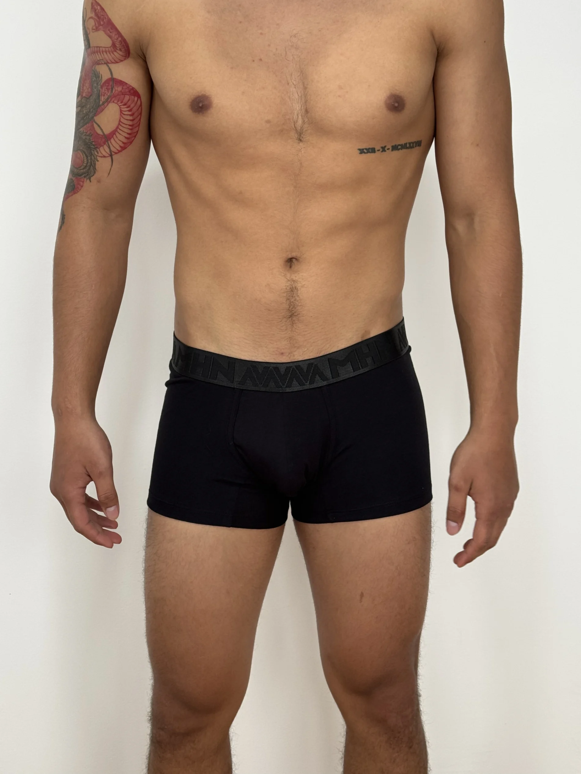 Boxer Trunk Media Noche Elástico Negro