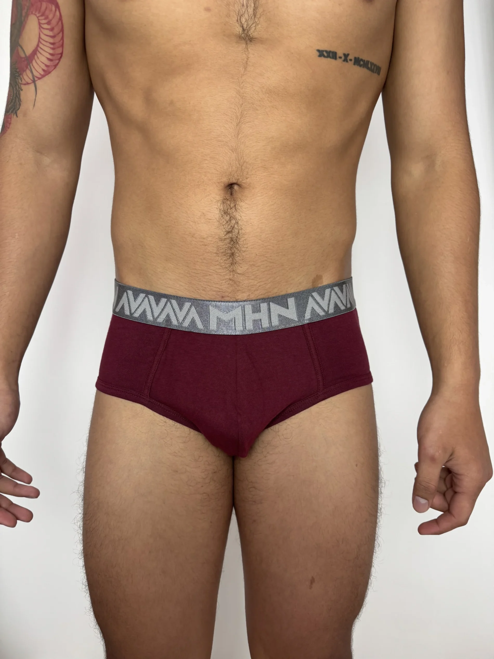 Brief Merlot Elástico Gris Oscuro