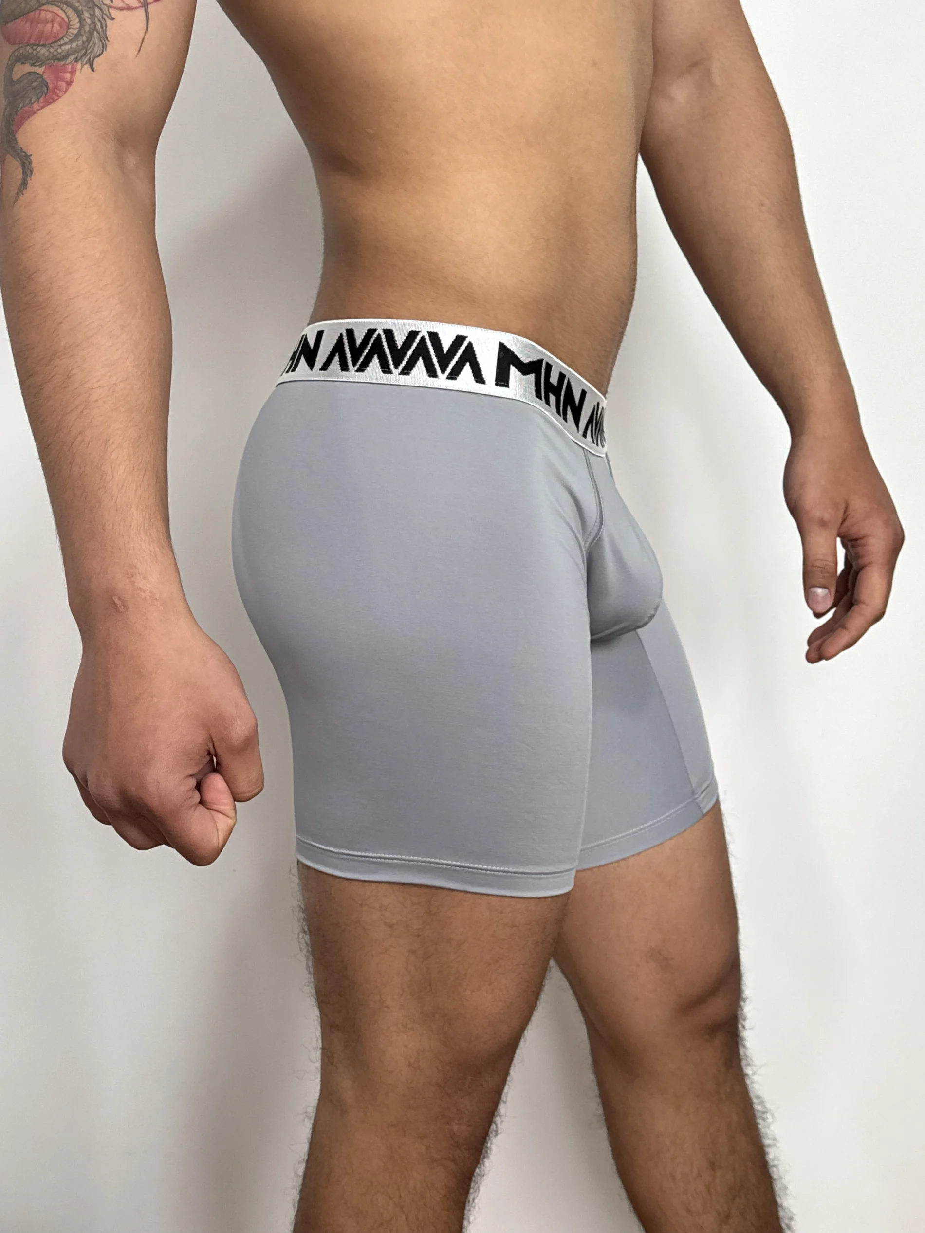 Boxer Niebla Mística Elástico Blanco Negro