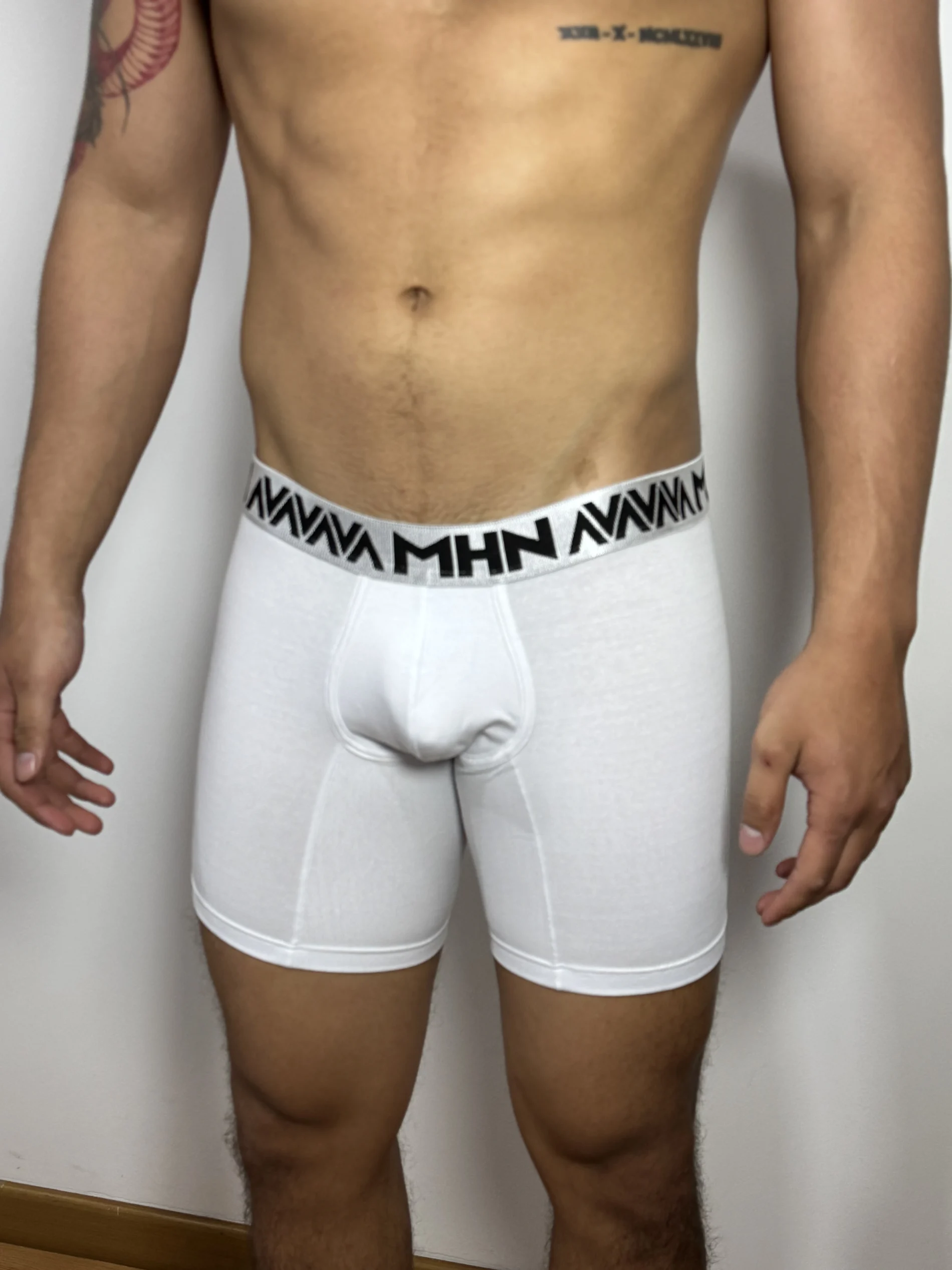 Boxer Mármol Puro Elástico Blanco Negro