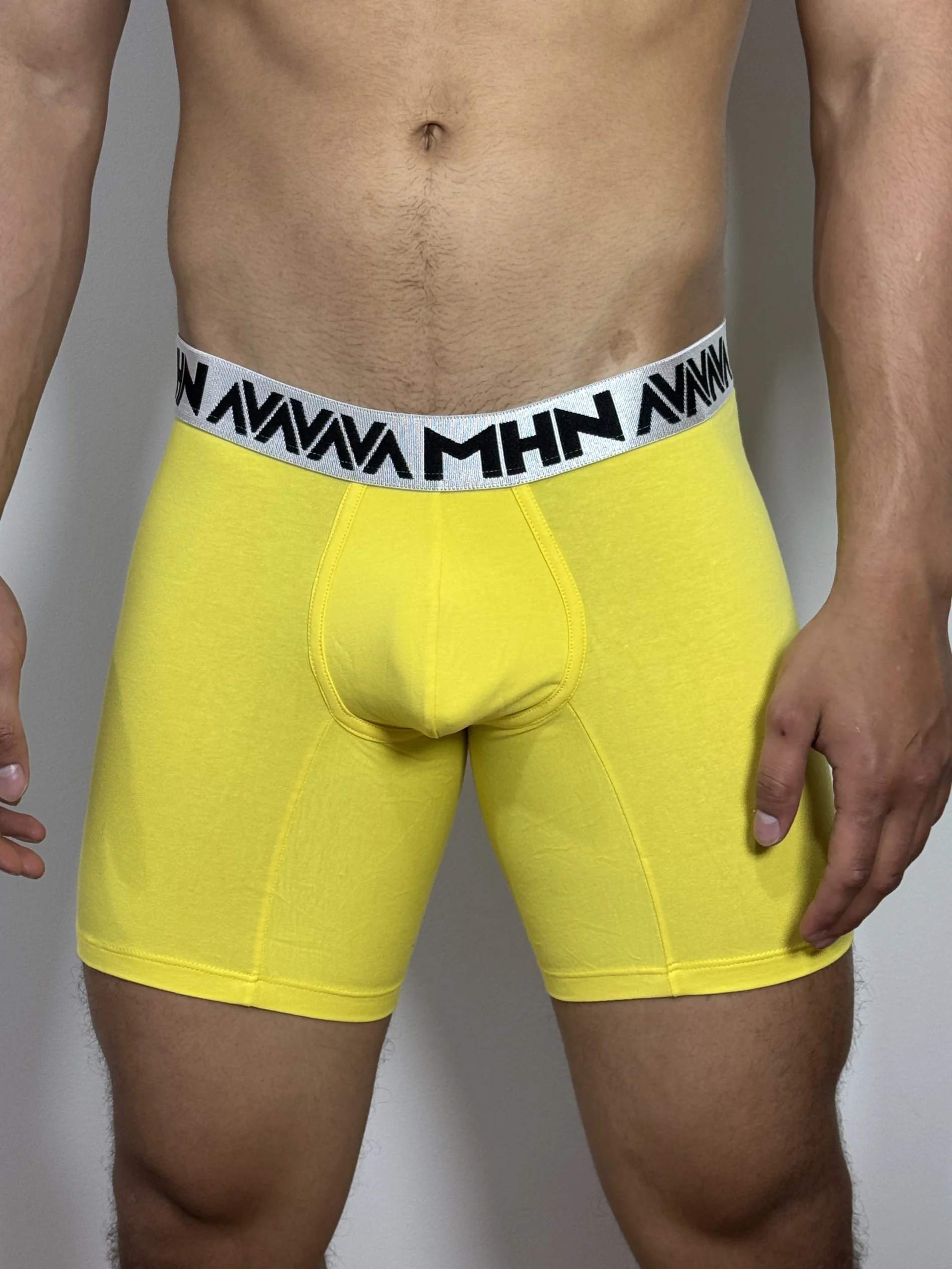 Boxer Amarillo 2025 Elástico Blanco Negro