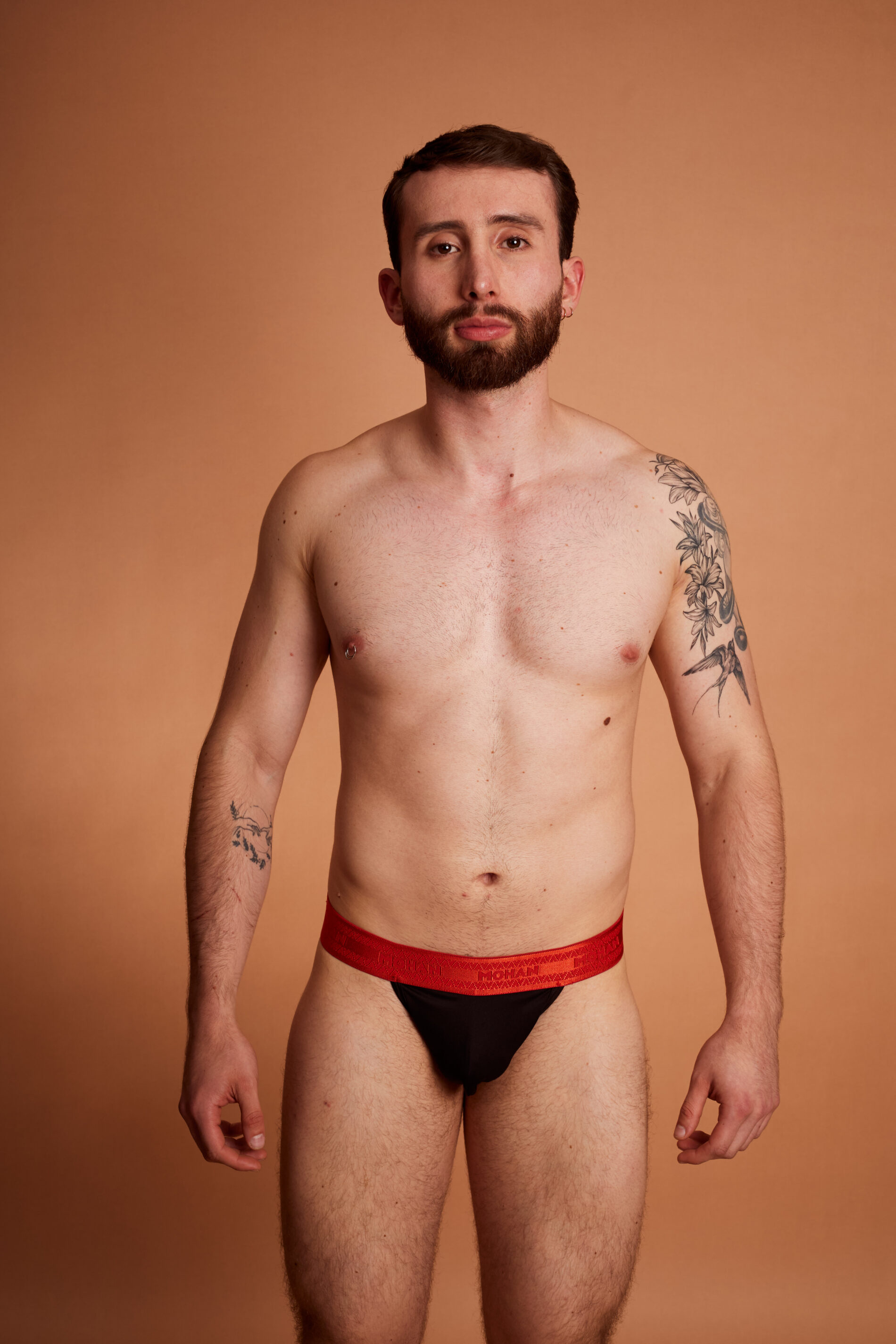 Sport Brief Media Noche Elástico Rojo Mohan