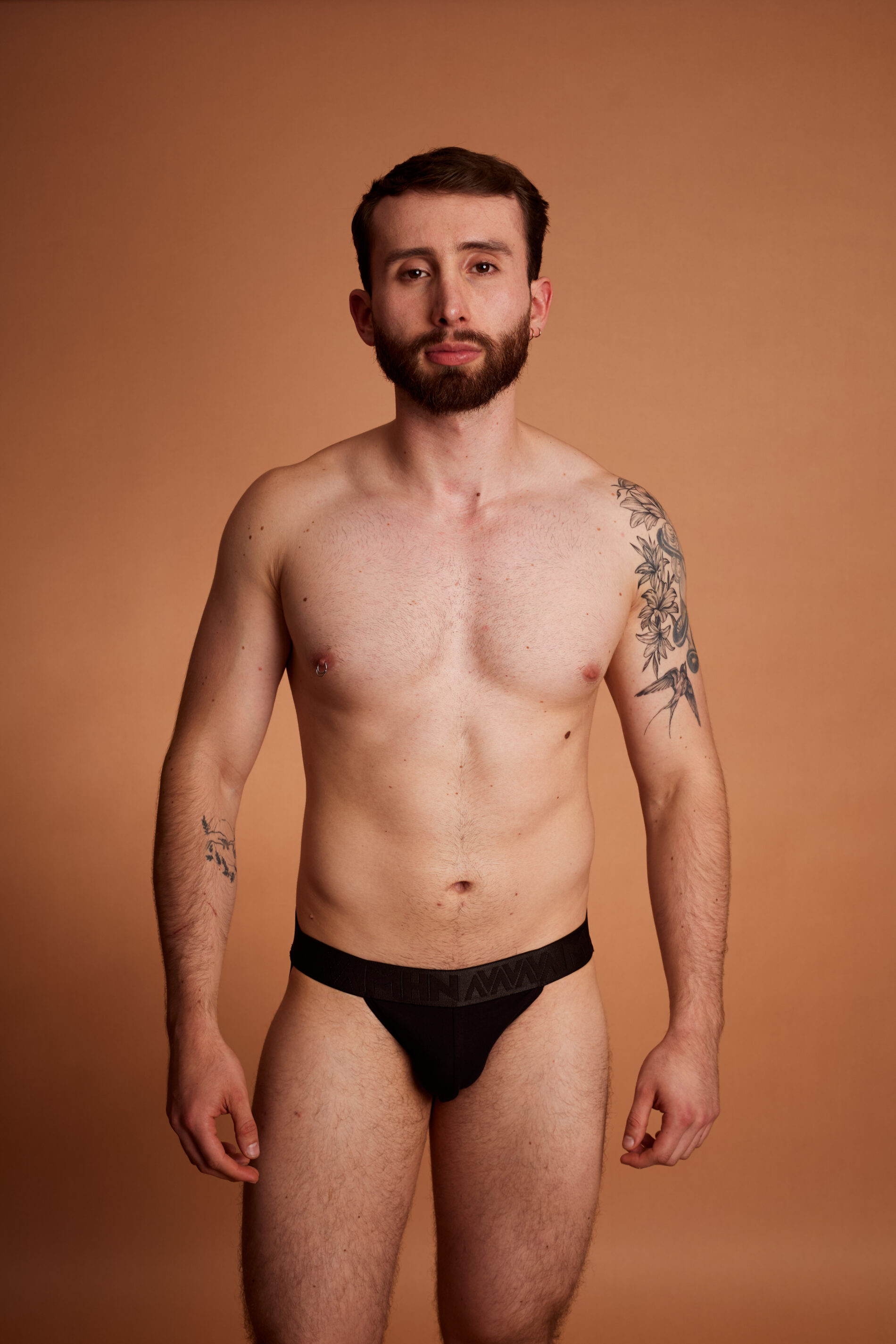 Jockstrap Algodón Media Noche Elástico Negro